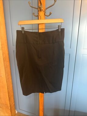 Gant Black Tailored Pencil Skirt VINTAGE GANT WOOL BLEND WIDE BABD WAIST